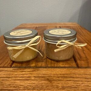 NEW! Set of 2 Mason Jar Candles Coffee Liqueur & Snicker Doodle Gift Candles